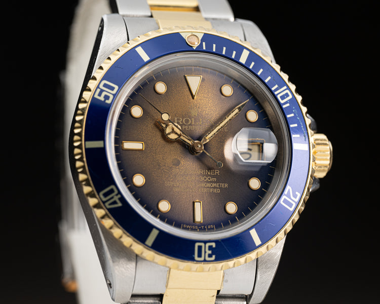 1984 Rolex 16803 18k/ST Tropical Gold Dust Blue Dial Submariner