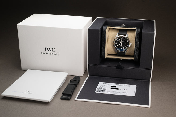 2022 IWC Pilot Watch Automatic Mark XX w/ Box, Warranty Card Extra Strap & Booklets