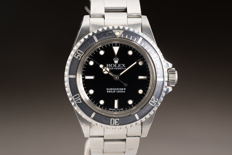 Rolex Submariner 5513 w/ Service Case, Creamy Tritium Hands, Faded Bezel Insert