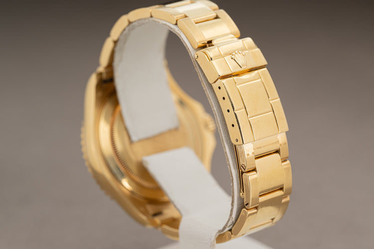 1997 Rolex 18K Yellow Gold Yacht-Master White Dial & Tritium hands