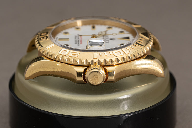 1997 Rolex 18K Yellow Gold Yacht-Master White Dial & Tritium hands
