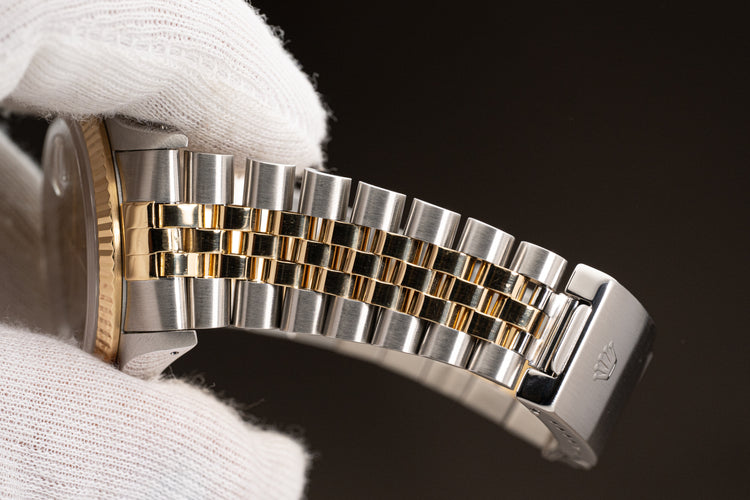 1991 Rolex 18k/ST Datejust Computer Dial Jubilee Bracelet Rolex Service Card