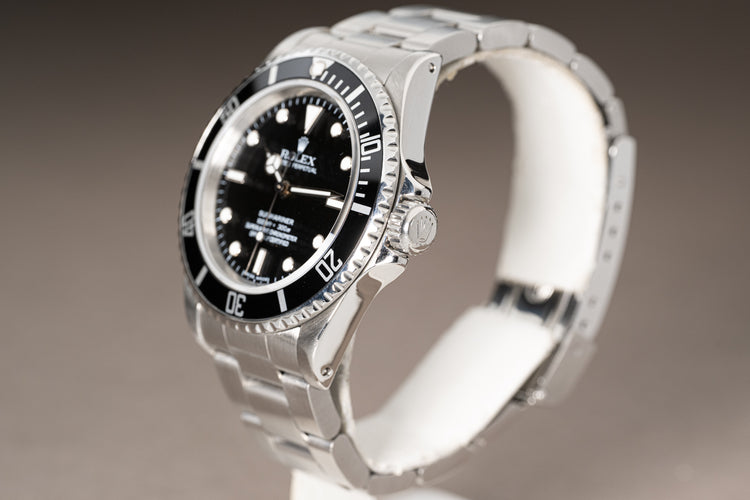 1999 Rolex 14060 Submariner Dial 2 Liner Box, Wallet Hang Tags & Chrono Tag