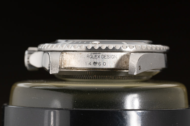 1999 Rolex 14060 Submariner Dial 2 Liner Box, Wallet Hang Tags & Chrono Tag