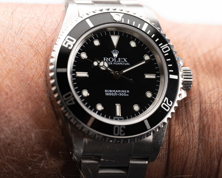 1999 Rolex 14060 Submariner Dial 2 Liner Box, Wallet Hang Tags & Chrono Tag