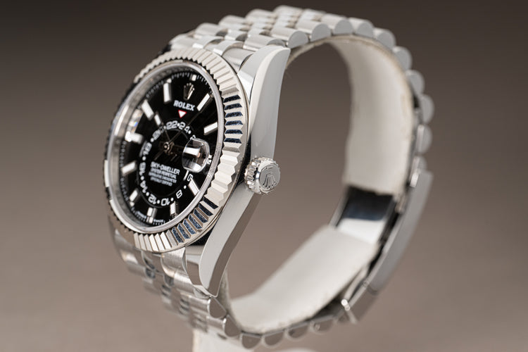 2024 Rolex Sky-Dweller 336934 Black Dial Jubilee Bracelet Box, Card, Hangtags, Booklets & Chronotag