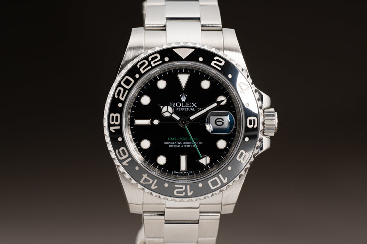 2010 Rolex GMT Master II 116710LN Full Set & Service Papers