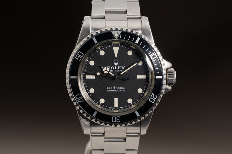 1976 Rolex Submariner 5513 Serif Dial 200m