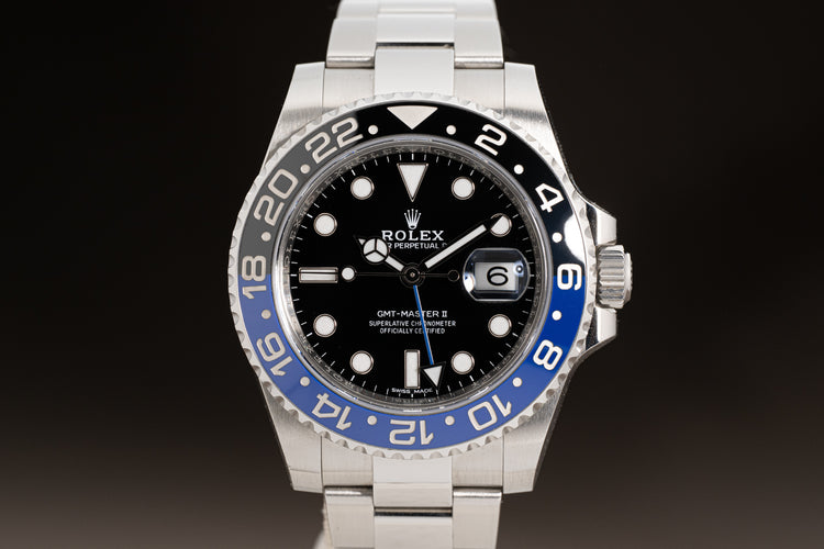 2017 Rolex 16710BLNR Batman GMT Master II Box, Card, Booklets, Hang Tag, Chrono Tag