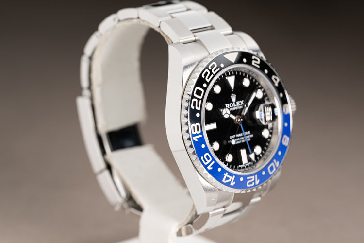 2017 Rolex 16710BLNR Batman GMT Master II Box, Card, Booklets, Hang Tag, Chrono Tag