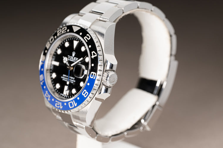 2017 Rolex 16710BLNR Batman GMT Master II Box, Card, Booklets, Hang Tag, Chrono Tag