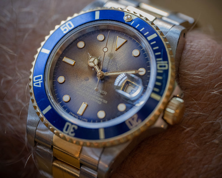 1984 Rolex 16803 18k/ST Tropical Gold Dust Blue Dial Submariner