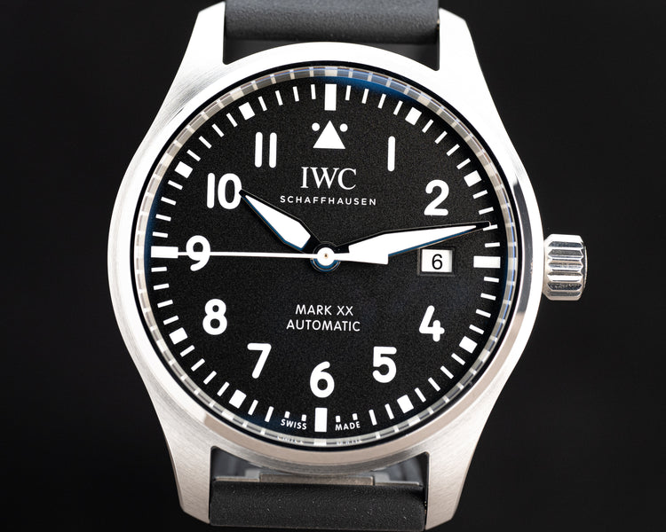 2022 IWC Pilot Watch Automatic Mark XX w/ Box, Warranty Card Extra Strap & Booklets