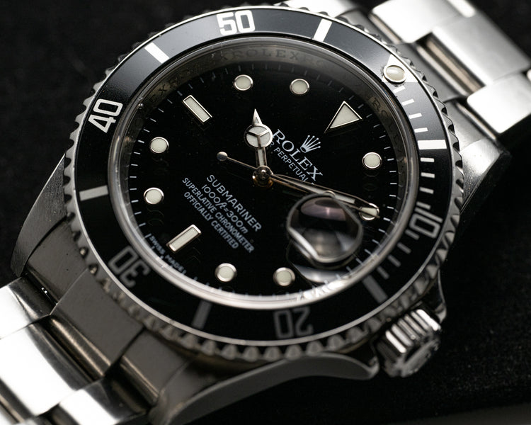 2008 Rolex Submariner Model 16610T with Box, Card, Hang Tags, Papers & Booklets, Chrono Tags