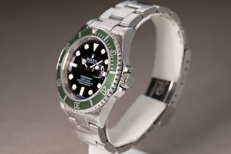 2009 Rolex Faded Green Bezel Submariner 16610T
