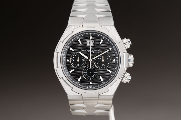 2005 Vacheron Constantin St/St Overseas Black Dial Deployant Bracelet & Steel Bracelet Full Set