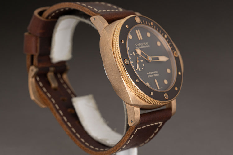 2021 Panerai PAM00968 Bronze Submersible Automatic Full Set, Booklets, Straps, Tool & Papers