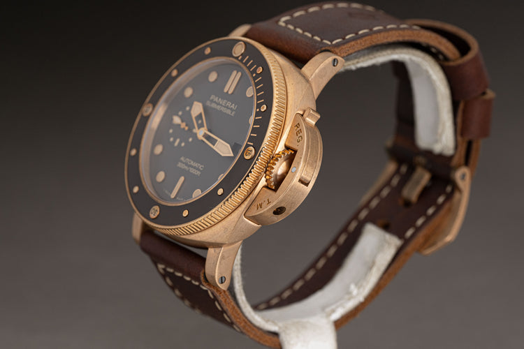 2021 Panerai PAM00968 Bronze Submersible Automatic Full Set, Booklets, Straps, Tool & Papers