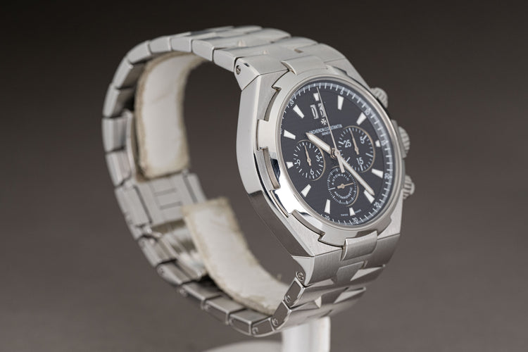2005 Vacheron Constantin St/St Overseas Black Dial Deployant Bracelet & Steel Bracelet Full Set