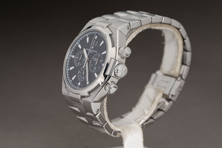 2005 Vacheron Constantin St/St Overseas Black Dial Deployant Bracelet & Steel Bracelet Full Set