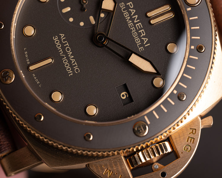 2021 Panerai PAM00968 Bronze Submersible Automatic Full Set, Booklets, Straps, Tool & Papers