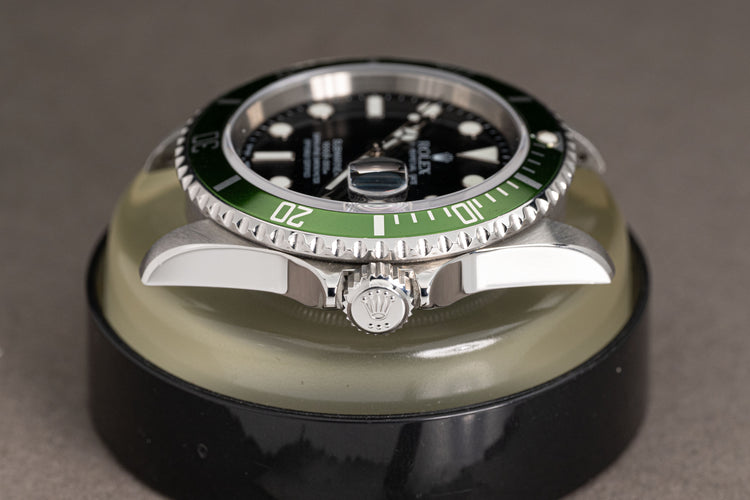 2005 Rolex 16610 Submariner Green Bezel with Rolex Service Card