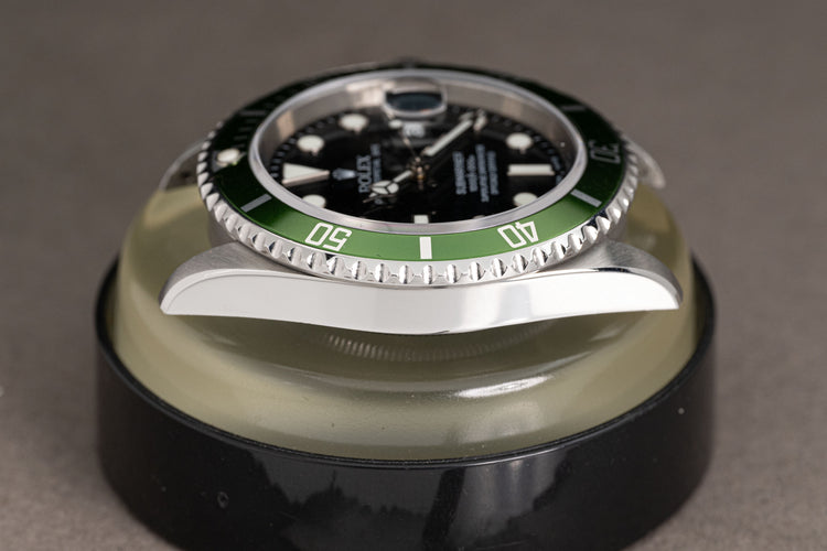 2005 Rolex 16610 Submariner Green Bezel with Rolex Service Card