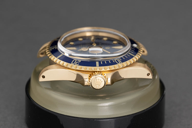 1978 Rolex 18k Submariner 1680 Blue Dial on Blue Nato strap