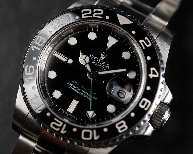 2009 Rolex 116710 Ceramic GMT Master II Box, Card, Hangtags & Booklets