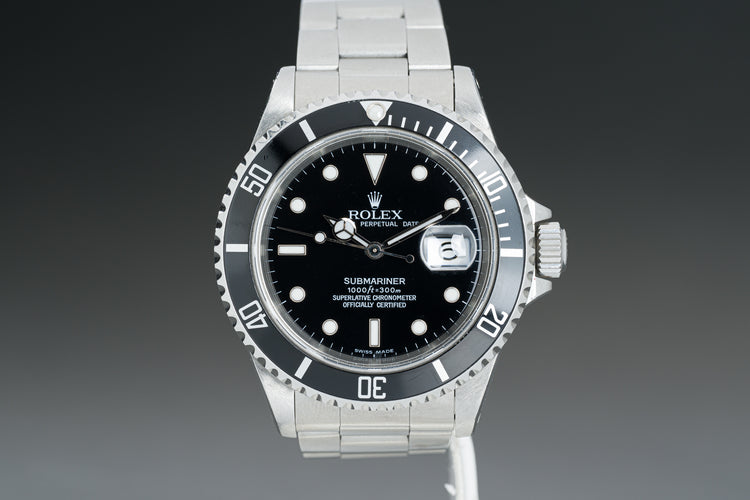 1995 Rolex Submariner 16610 Box, Papers, Booklets & Hangtag