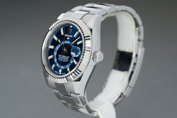 2020 Rolex 326934 Sky-Dweller Blue Dial Oyster Bracelet Box, Card, Booklets & Tags