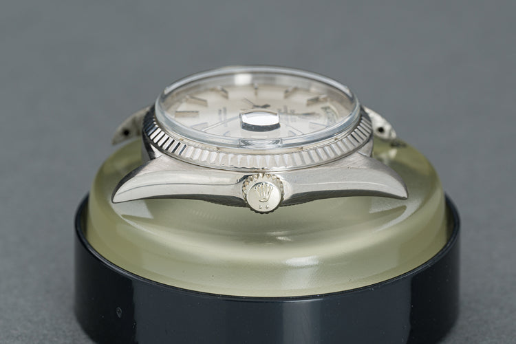 1967 Rolex 1803 18k White Gold Day-Date Pie Pan Silver Tritium Dial