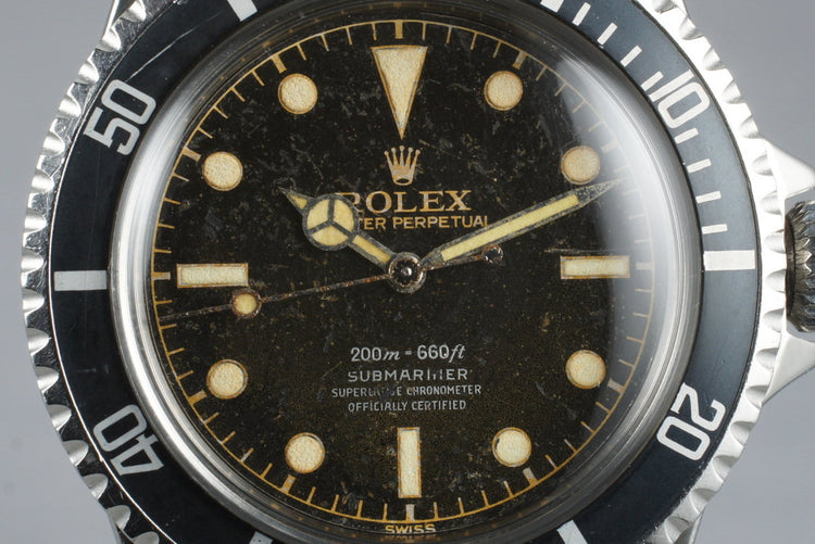 1960 Rolex Submariner 5512 PCG with Beautiful Silver 4 Line Dial