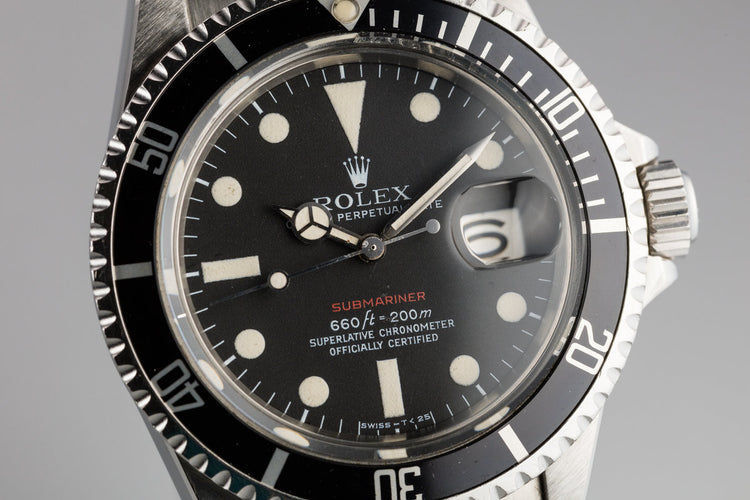 1971 Rolex Red Submariner 1680 with Mk V Dial
