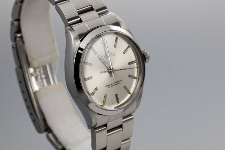 1983 Rolex Oyster Perpetual 1002 Silver Dial