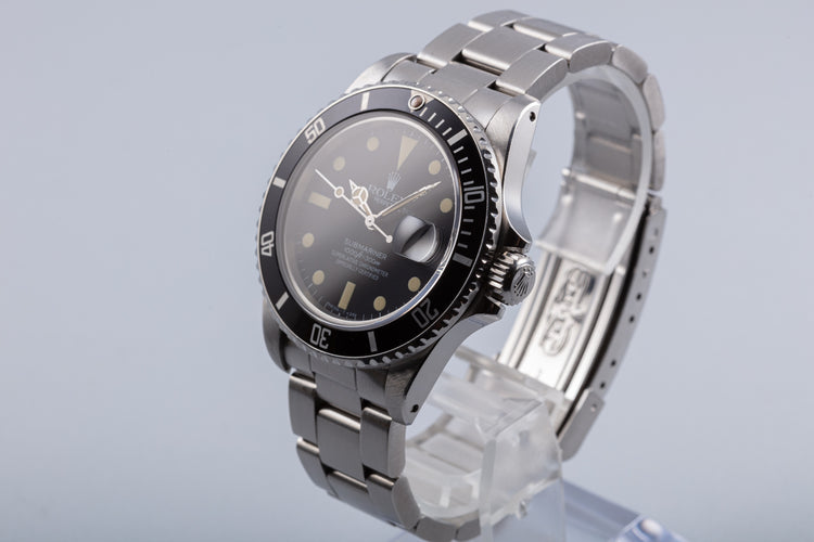 1983 Rolex 16800 Submariner Creamy Lume & Hands