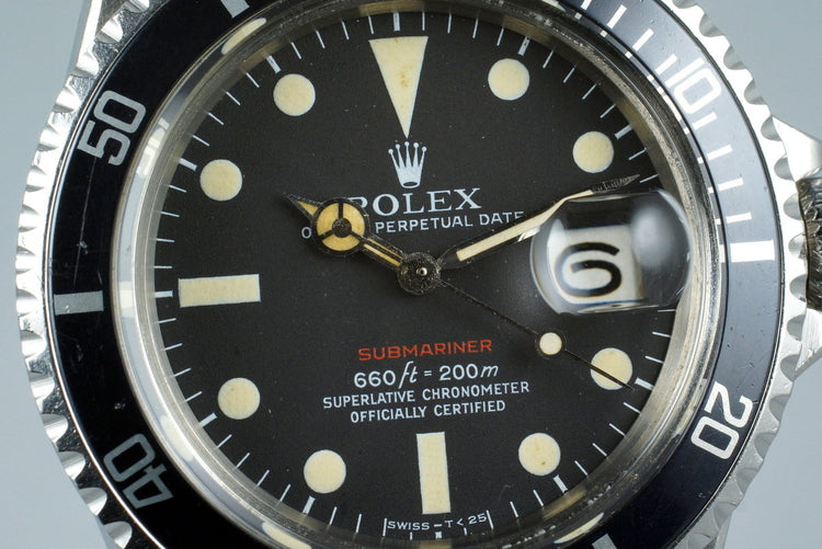1972 Rolex Red Submariner 1680 Mark V Dial