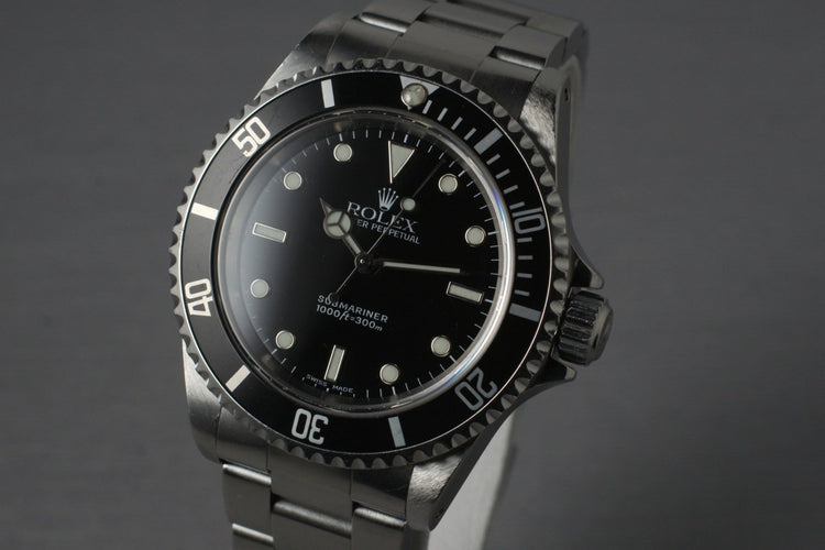 1999 Rolex Submariner 14060 with Box and Papers