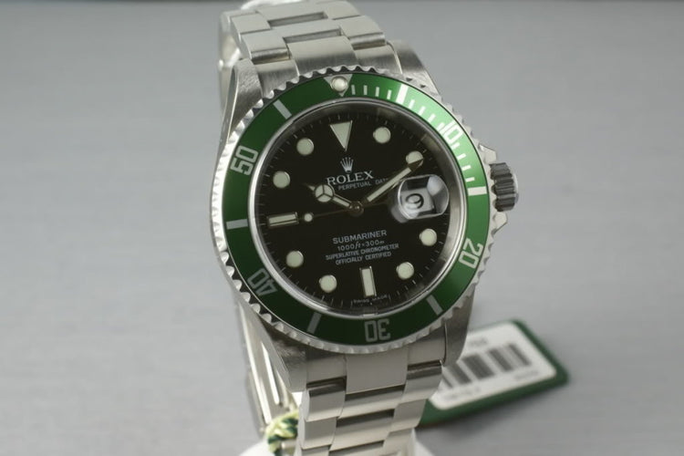 Rolex Green Submariner Ref: 16610V Z Serial 5oth Anniversary