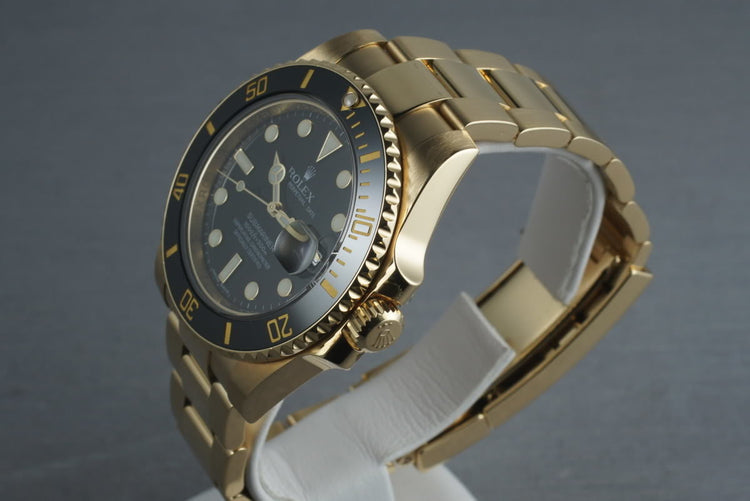 2008 Rolex Ceramic Submariner 18K Black Dial Ref: 116618 with Box and Papers