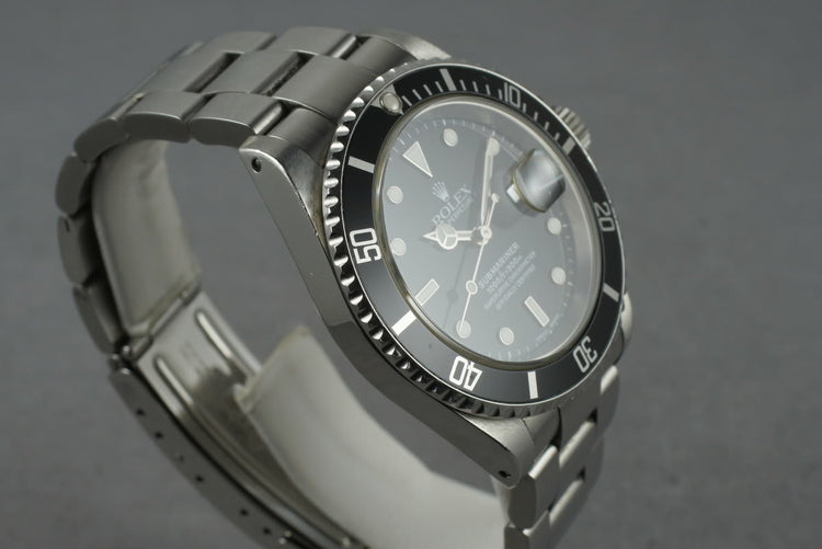 2001 Rolex Submariner 16610 with Box and Papers