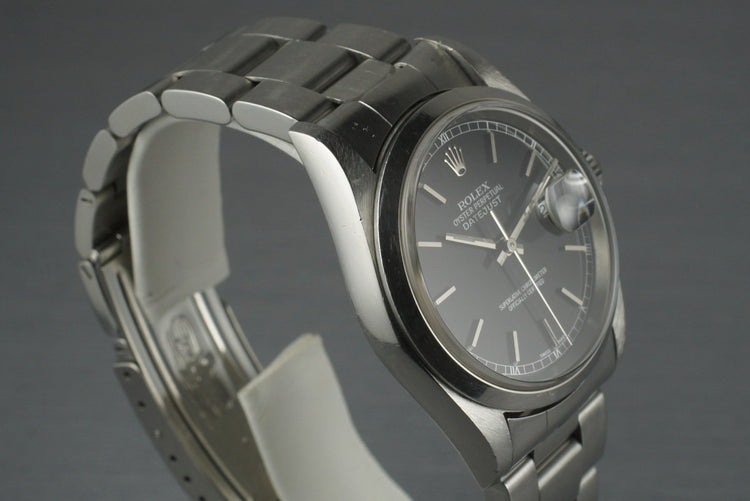 2001 Rolex DateJust 16200 Black Dial with Box Papers