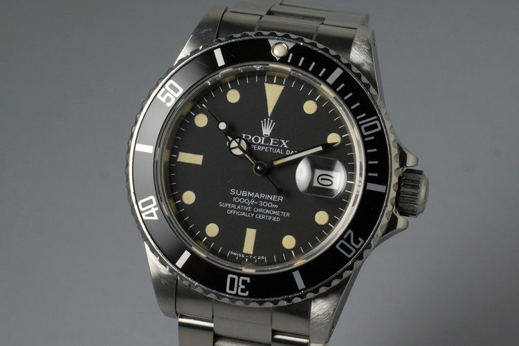 1981 Rolex Submariner 16800 with RSC Papers