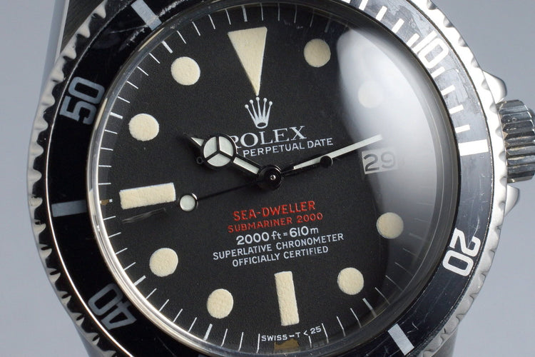 1975 Rolex Double Red Sea Dweller 1665 Mark IV Dial