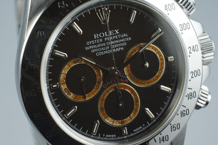 1993 Rolex SS Zenith Daytona 16520 Black Patrizzi Dial