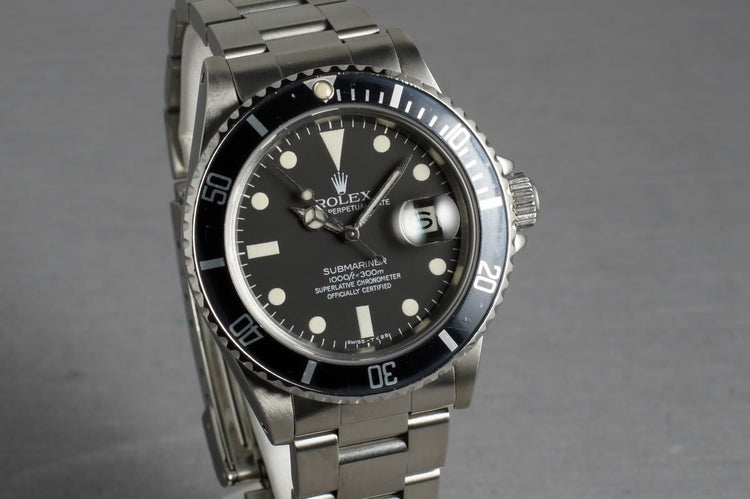 Rolex Submariner 16800 Matte Dial