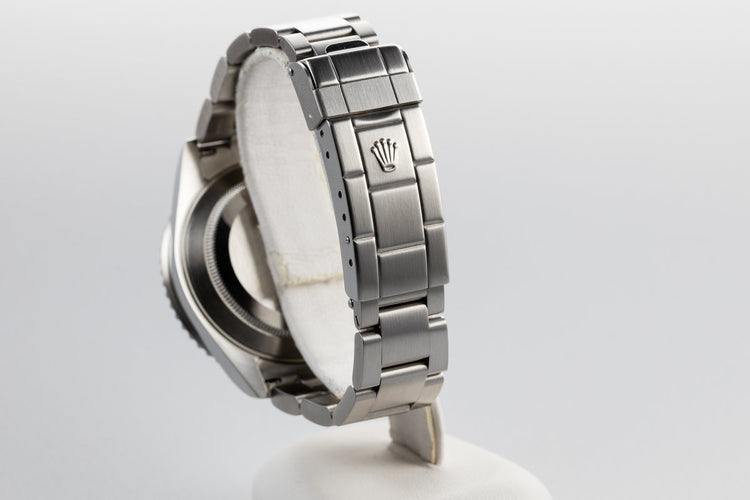 2003 Rolex Green Submariner 16610LV with Flat 4 Bezel and Box and Papers