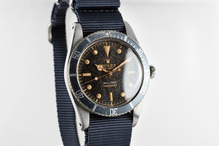 1958 Rolex Submariner 5508 with Spider Cracked Gilt Dial