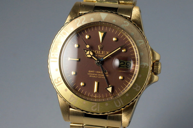 1978 Rolex YG GMT 1675 Root Beer Dial