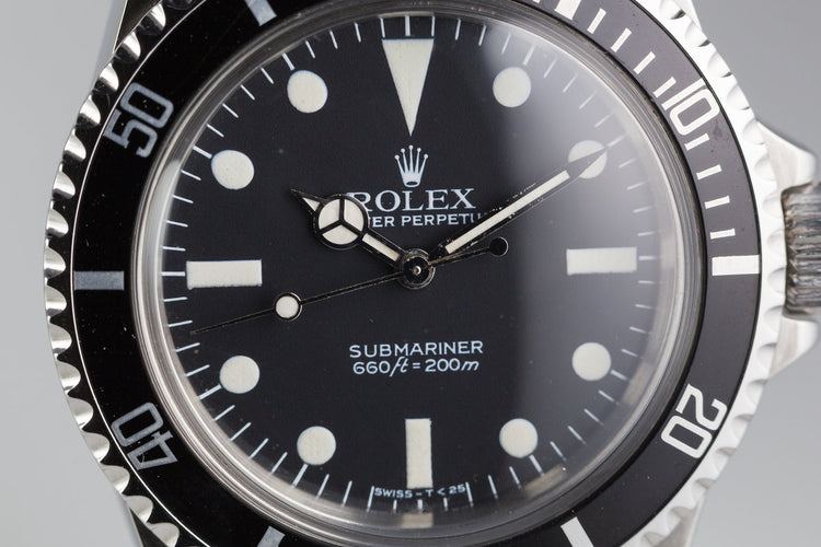 1983 Rolex Submariner 5513 Mark V Maxi with Box and Papers